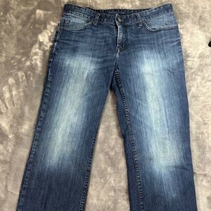 Calvin Klein Jeans Men's Blue Straight Denim Jeans 5-Pocket Design